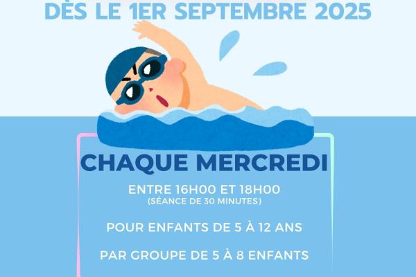 École de natation – Nouvelle session dès le 3 décembre !